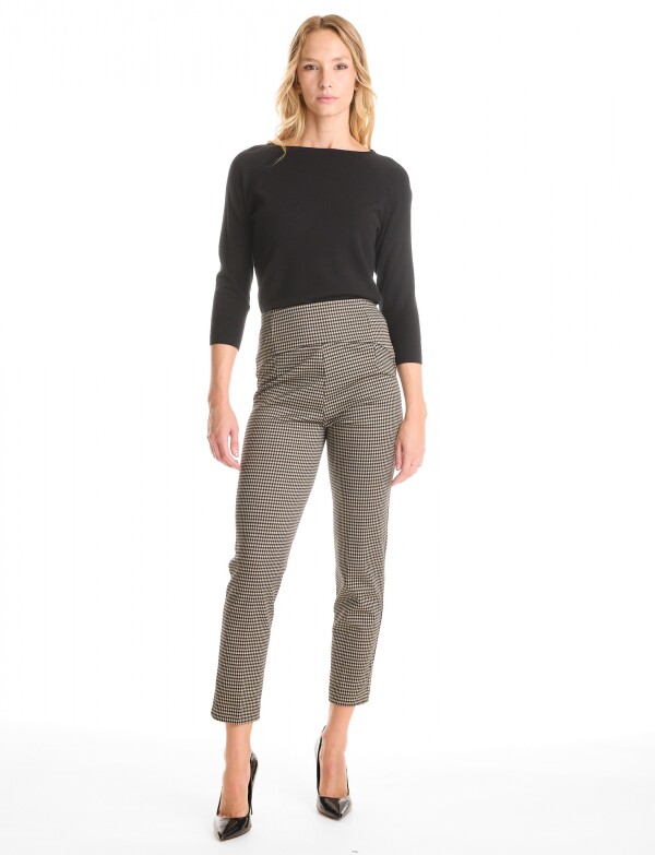 Pantalon Pull On NEGRO/BEIGE