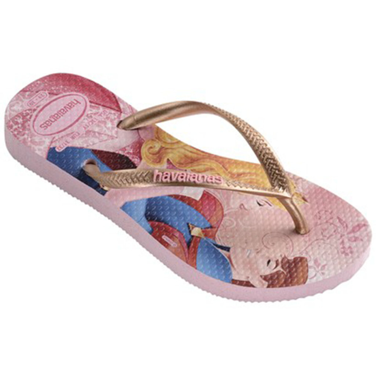 Sandalia de Niños Havaianas Kids Slim Princes - Rosa - Dorado 