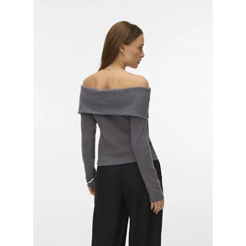 VMKAIA LS OFF SHOULDER TOP JRS GA Medium Grey Melange