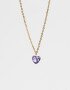 Cadena Corta con Dije Strass Corazón Cadena Con Dije De Corazón - Dorado