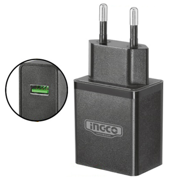 CARGADOR 5V 2AMP ENTRADA USB PARA BAT TIPO C INGCO FCLI120502 CARGADOR 5V 2AMP ENTRADA USB PARA BAT TIPO C INGCO FCLI120502