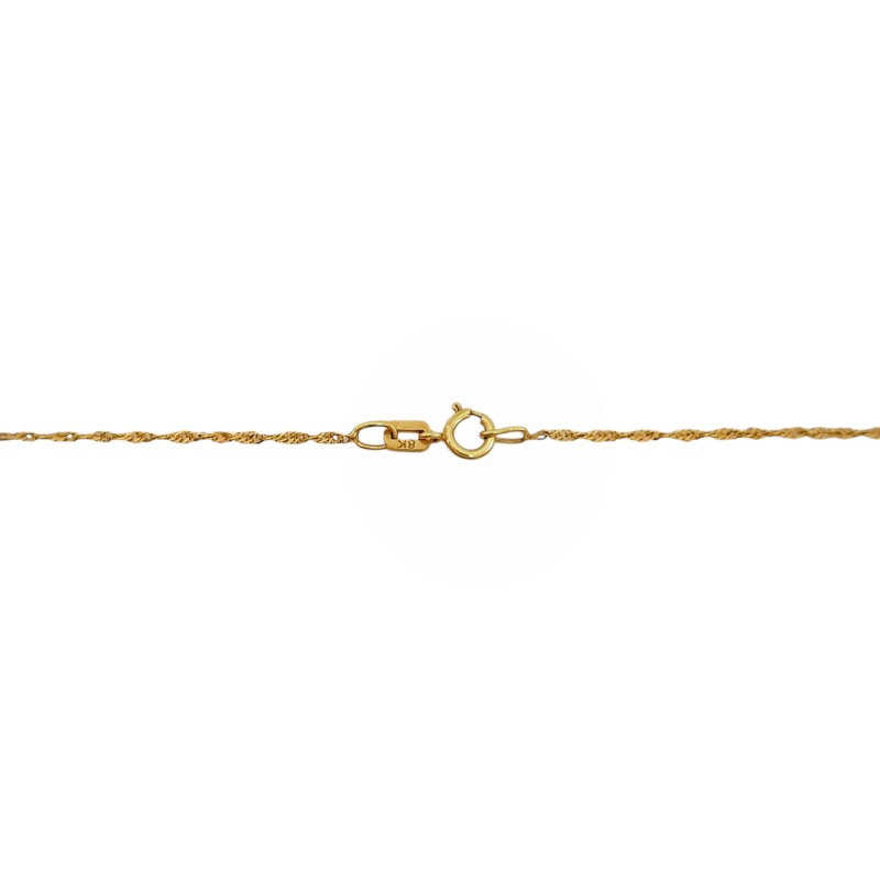 Cadena oro Singapur -Oro bajo -Sin Piedra-CD8047 Sinpiedra
