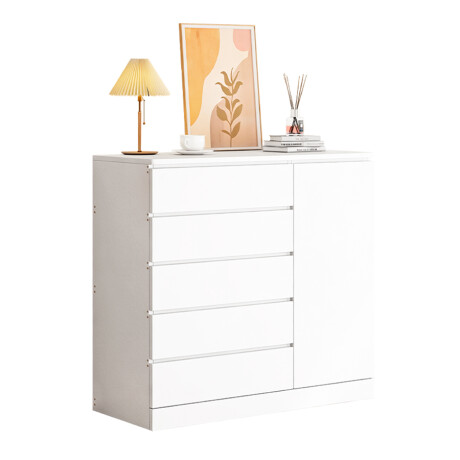 Armario Minimalista Blanco 5 Cajones esh0029 BLANCO