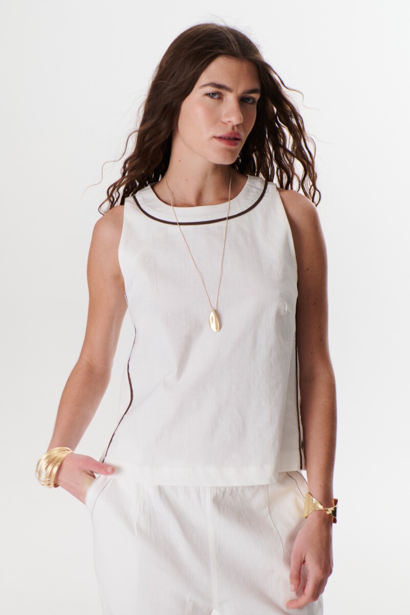 TOP LINO STRECH VIVI - BLANCO 
