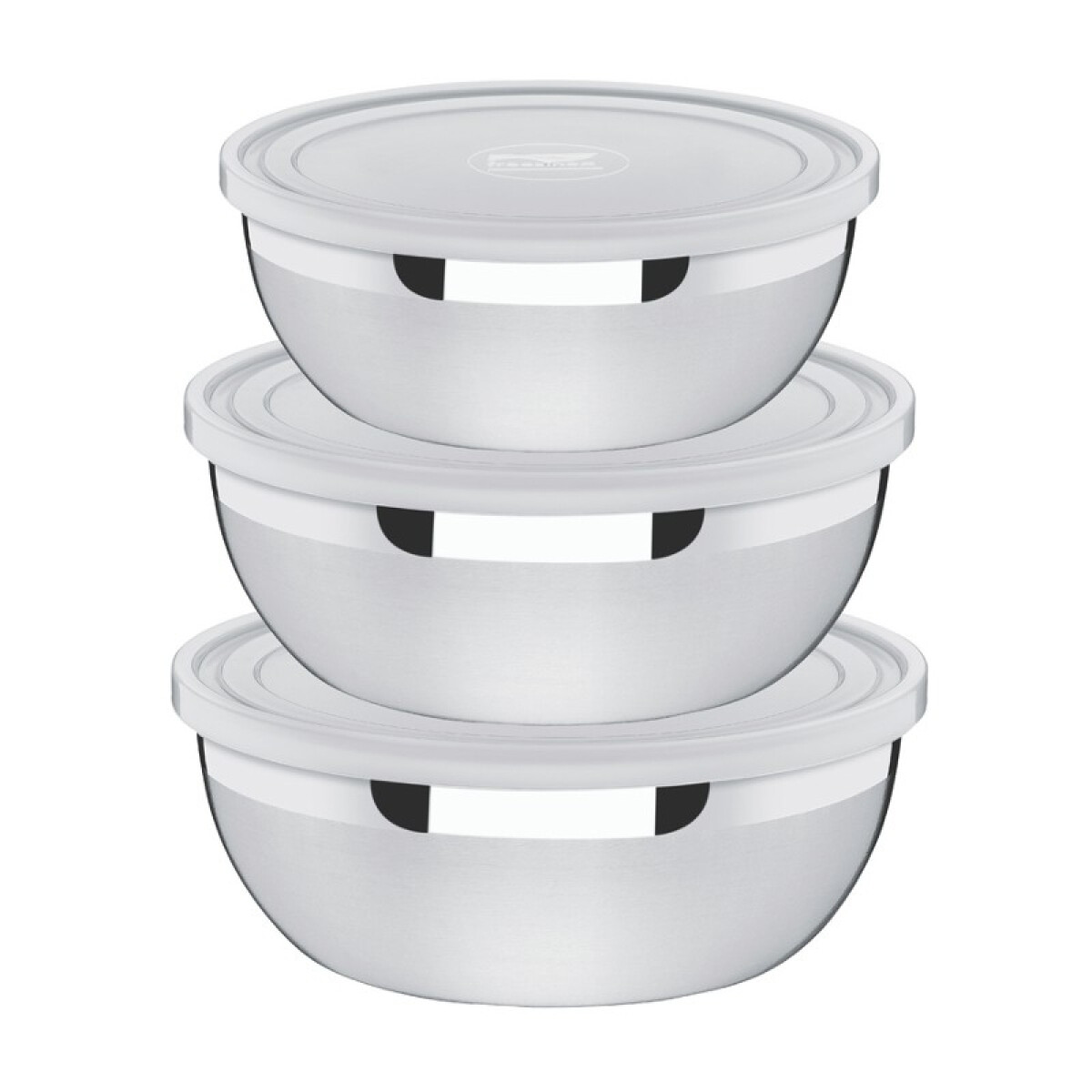 Juego de 3 bowl redondos con tapa, modelo FREEZINOX - TF0280 