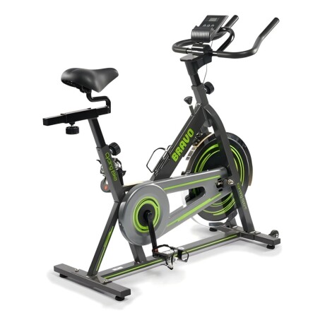 Bicicleta de spinning Bravo Sport con display y pedales ajustables Negro