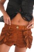 Rosette Leather Short Gamuza Habano