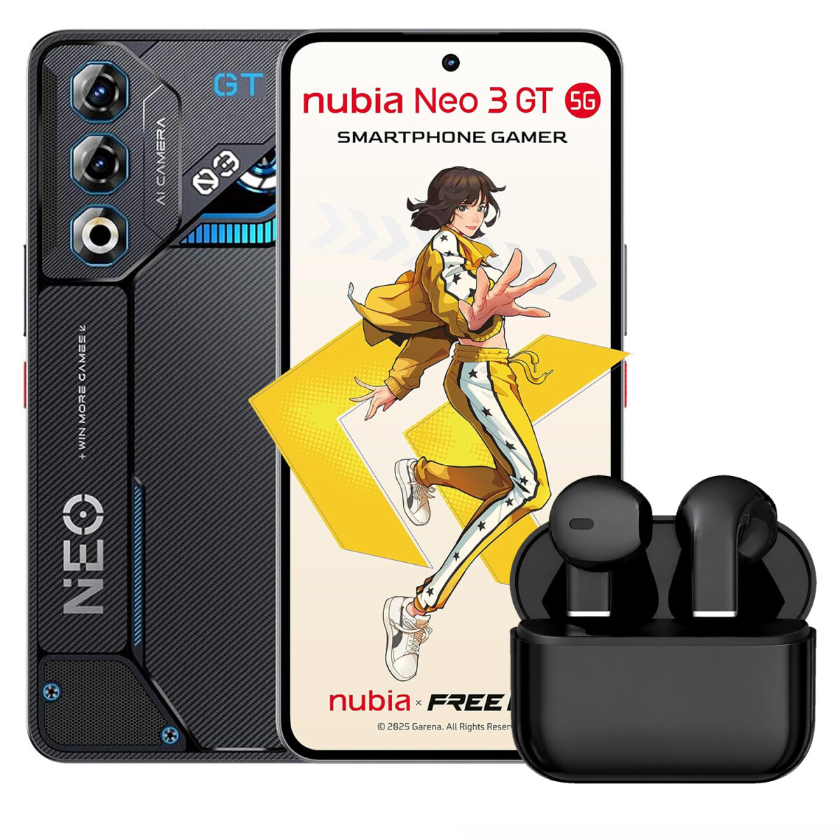 Zte Nubia Neo 03 Gt Gamer 24(12+12)gb Ram 256gb 5g + Regalo - PK ZTE NUBIA NEO 3 24/256GB GRIS + REGAL 