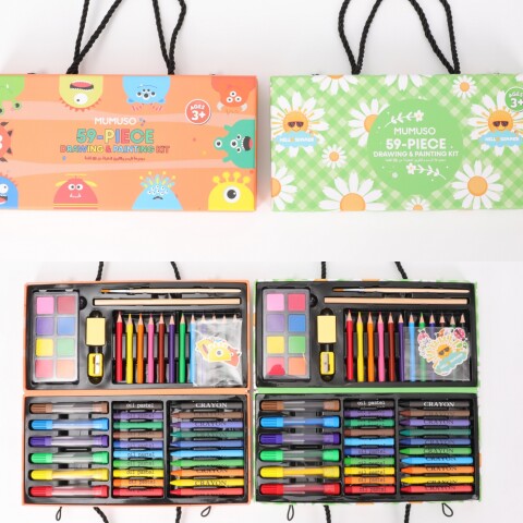 KIT DE DIBUJO Y PINTURA DE 59 PIEZAS KIT DE DIBUJO Y PINTURA DE 59 PIEZAS