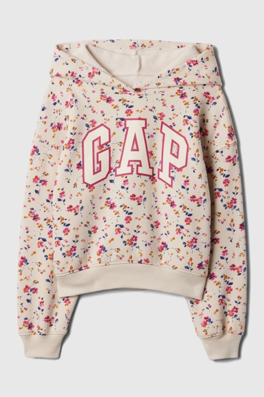 Canguro Logo Gap Oversized Niña White Floral Print