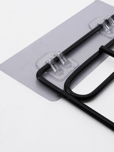 PERCHERO AUTOADHESIVO NEGRO