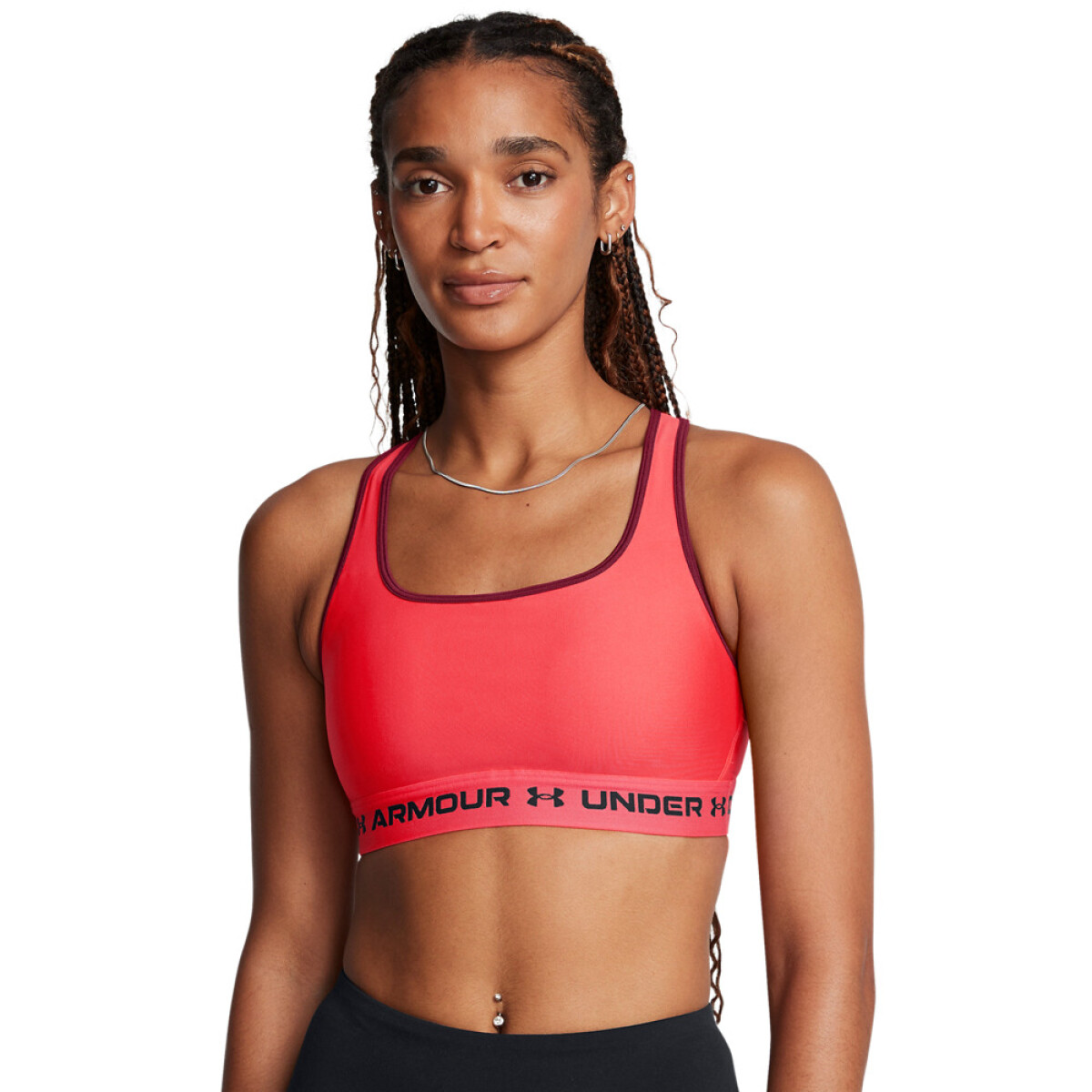 UA Crossback Mid Bra-RED - RED-713 