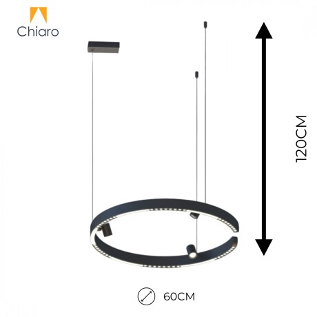 Colgante Led circular anillo suspendido y spots 40W Dimerizable Colgante Led circular anillo suspendido y spots 40W Dimerizable