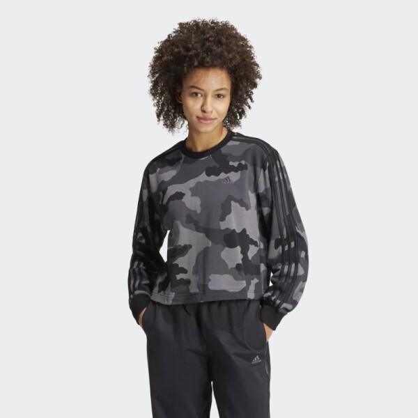 Buzo Adidas Essentials 3 Rayas Negro