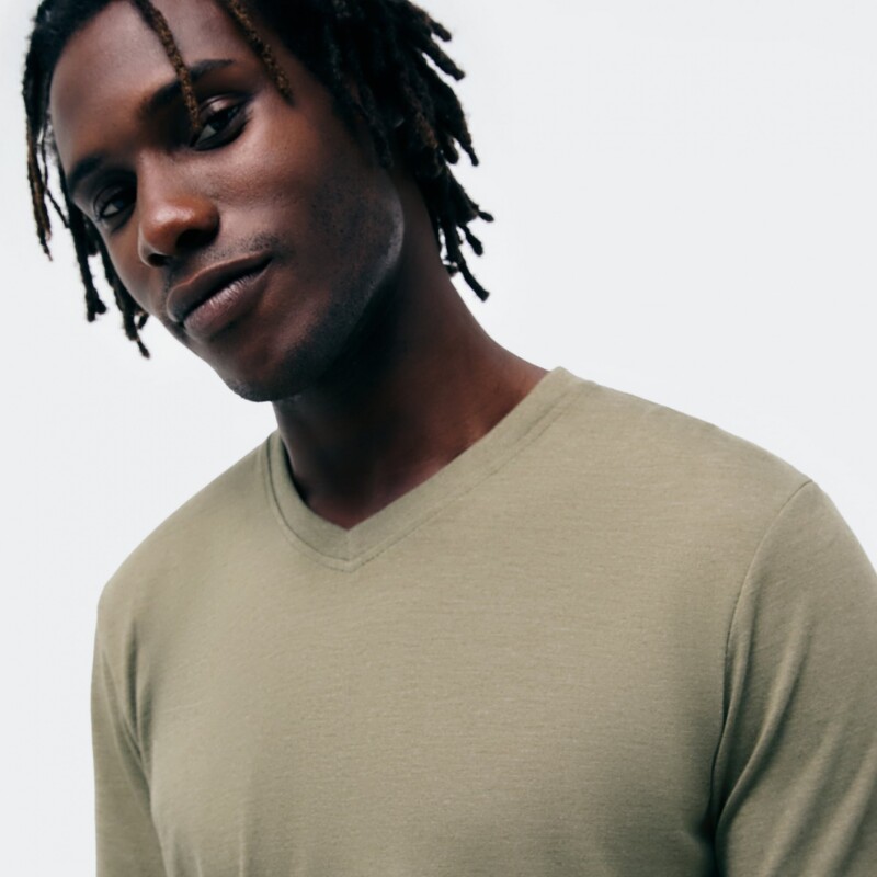 CAMISETA MM MASC VERDE MESCLA
