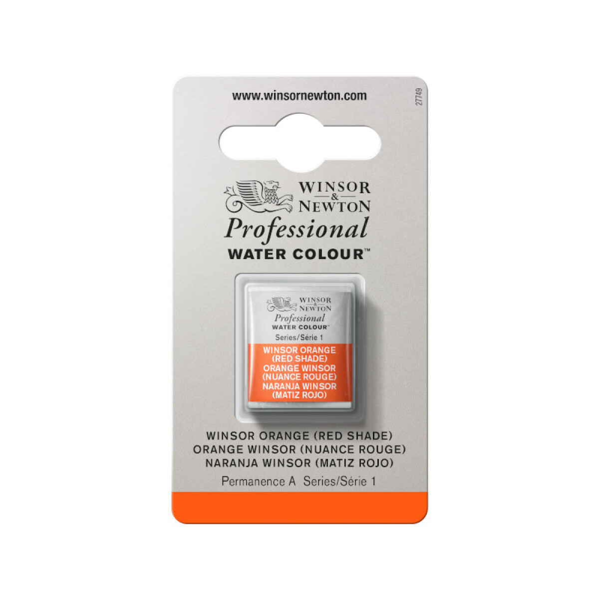 Acuarela profesiona Half Pan - Winsor & Newton - Tono Naranja 