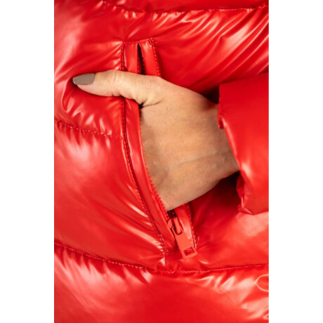 Campera Engomada Water Repellent Rojo