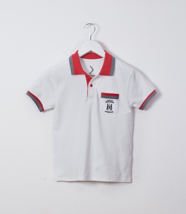 Remera Polo Colegio Seminario Blanco