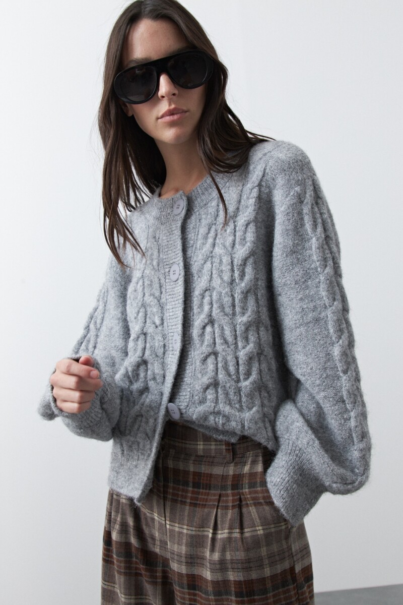 CARDIGAN BOREAL Gris Melange
