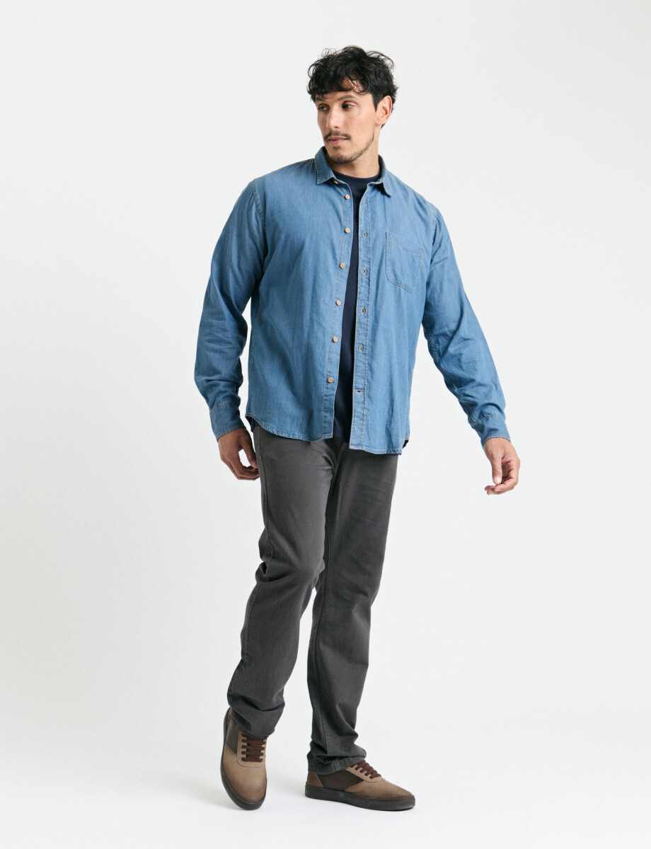 012468 CAMISA TIPO JEAN HARRY Azul