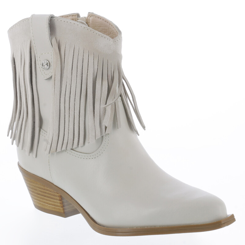 Bota de Mujer Bottero tejana c/flecos Blanco Hueso