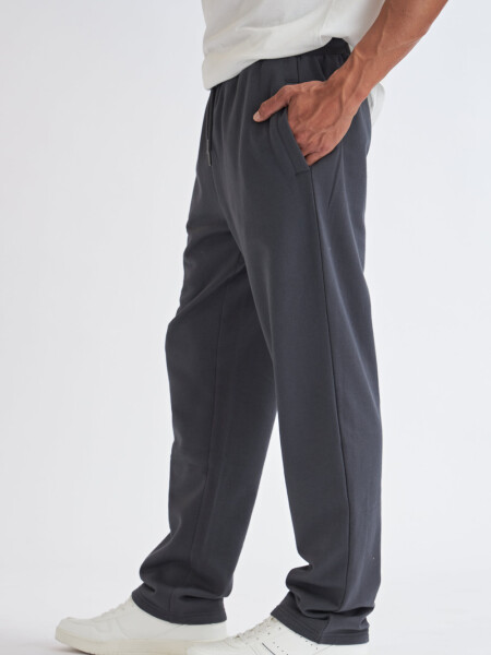 Pantalón deportivo recto Gris Oscuro