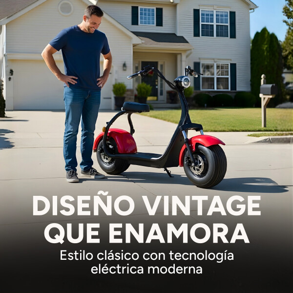 Moto Electrica Gogreen Naked 1500W 12Ah 20Km Autonom. 40Km/h Variante Color Rojo