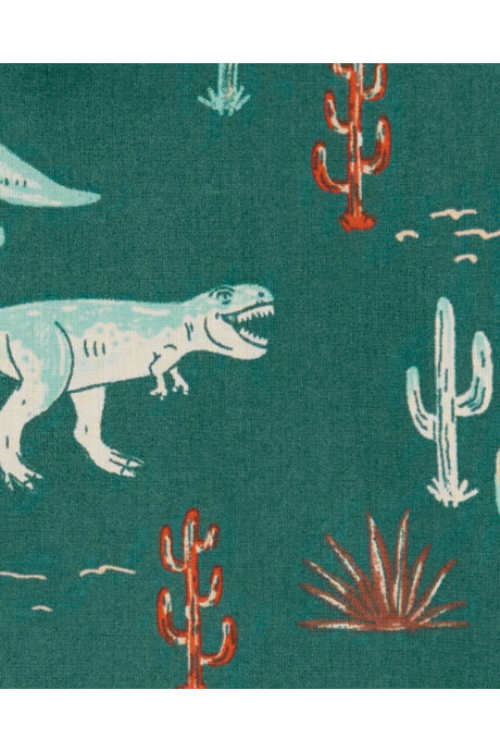 Camisa de algodón, manga corta diseño dinos Sin color