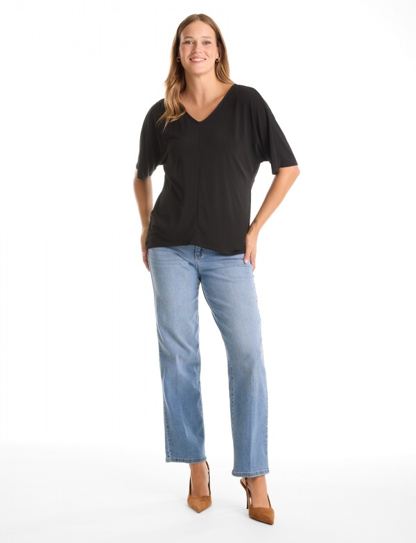 Blusa Dolman Manga Japonesa NEGRO