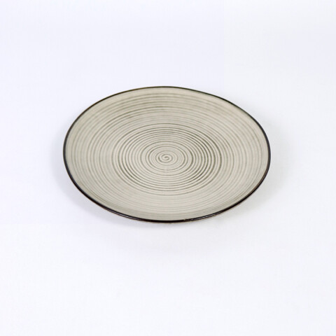 PLATO PLAYO CERAMICA VERDE ESPIRAL 20.5CM Unica