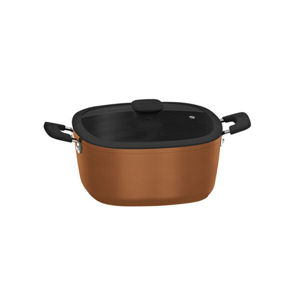 Cacerola dos asas 26 cm. con tapa "REFINATTA" -TRAMONTINA TR6123