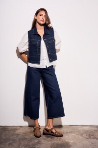 Chaleco Denim Bolsillos Jean