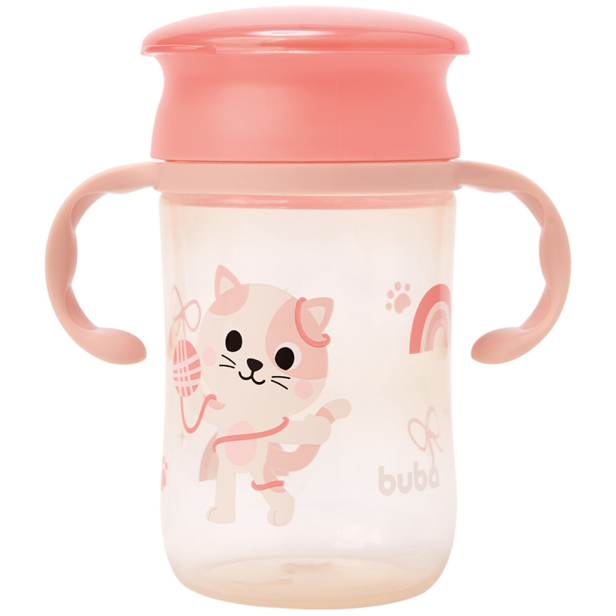 Vaso 360 BUBA pastel colors - gatita rosado 