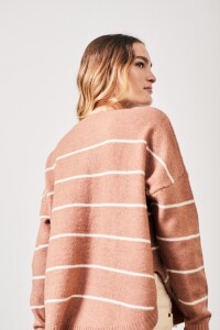 Sweater Rayado Rosa