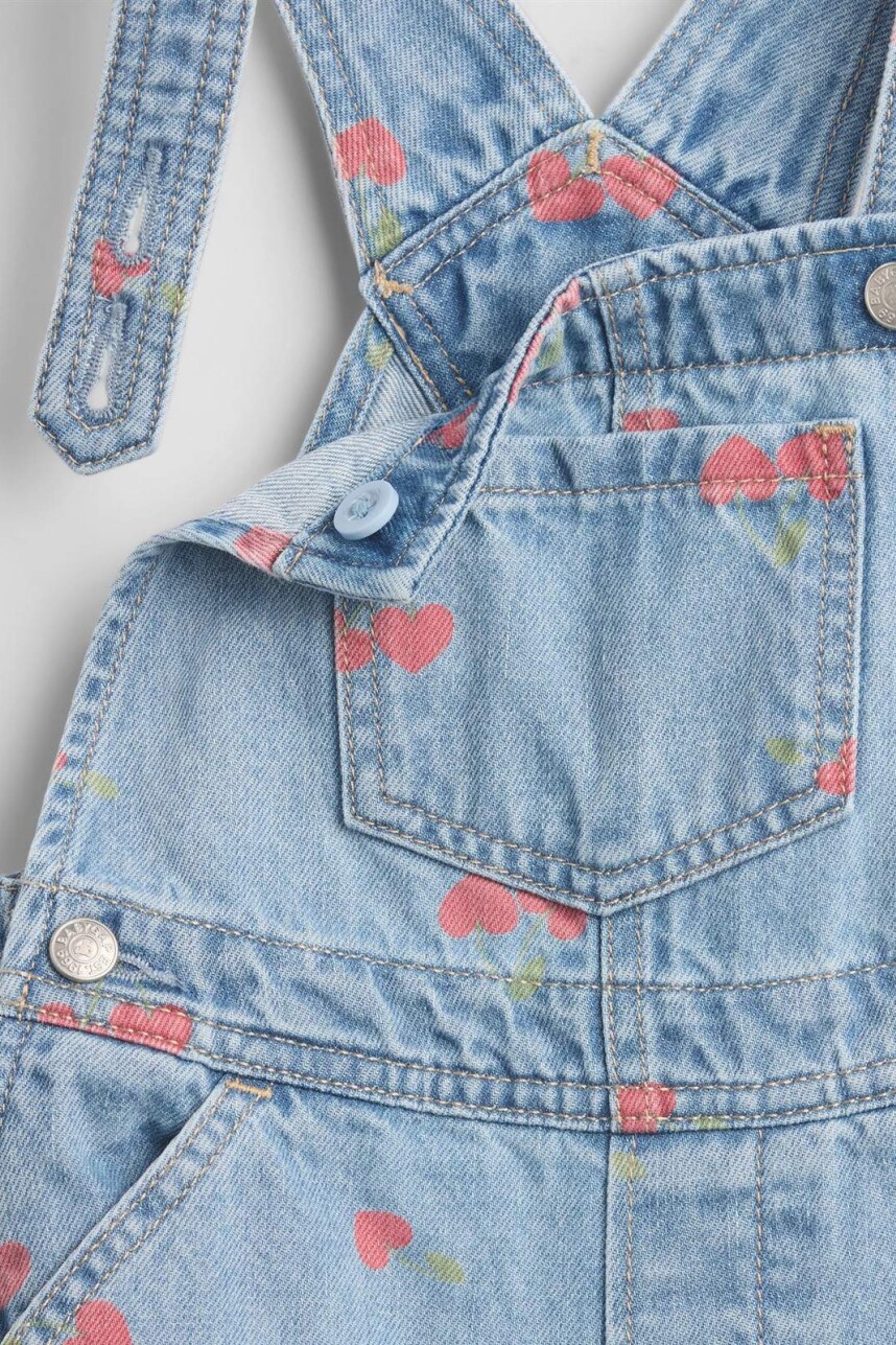 Enterito De Jean Horseshoe Toddler Niña Medium Wash