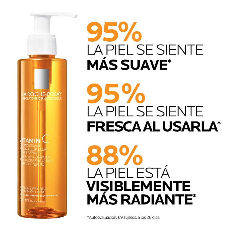 Pure Vitamin C Gel Limpiador Espumoso La Roche Posay 200 Ml. Pure Vitamin C Gel Limpiador Espumoso La Roche Posay 200 Ml.