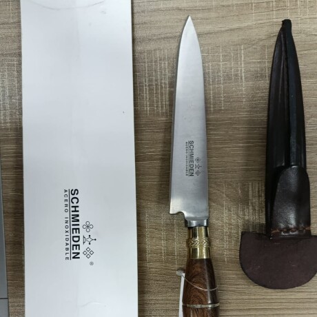 CUCHILLO DEPORTIVO SCHMIEDEN INOX 14CM MADERA/BRON ALPACA 1SMC476 CUCHILLO DEPORTIVO SCHMIEDEN INOX 14CM MADERA/BRON ALPACA 1SMC476