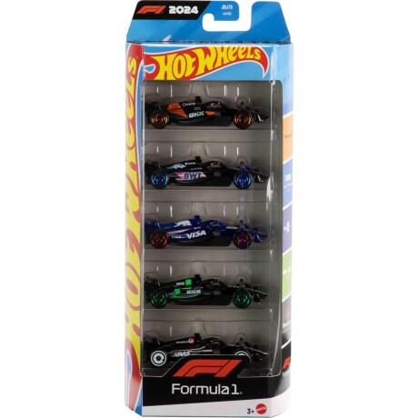 Pack X5 Vehiculos Hot Wheels JGF58 F1 Racing 001