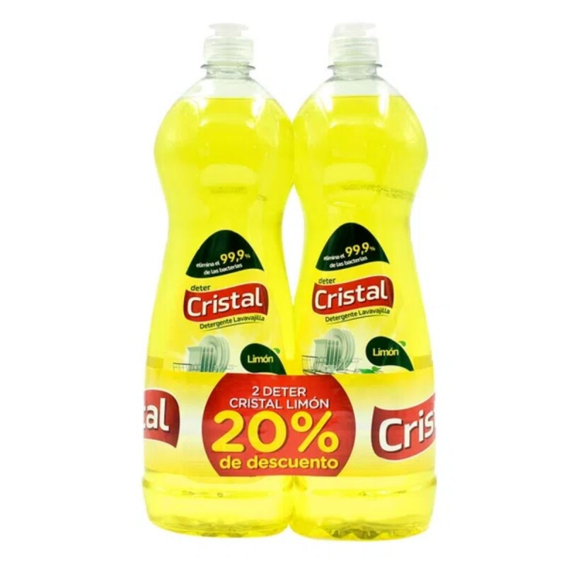 Detergente Líquido Cristal Limón 1.25 LT Pack X2 20% OFF