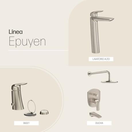 JUEGO DE GRIFERIA COMPLETO FV EPUYEN BRUSHED NICKEL GRIS-BRUSHED NICKEL
