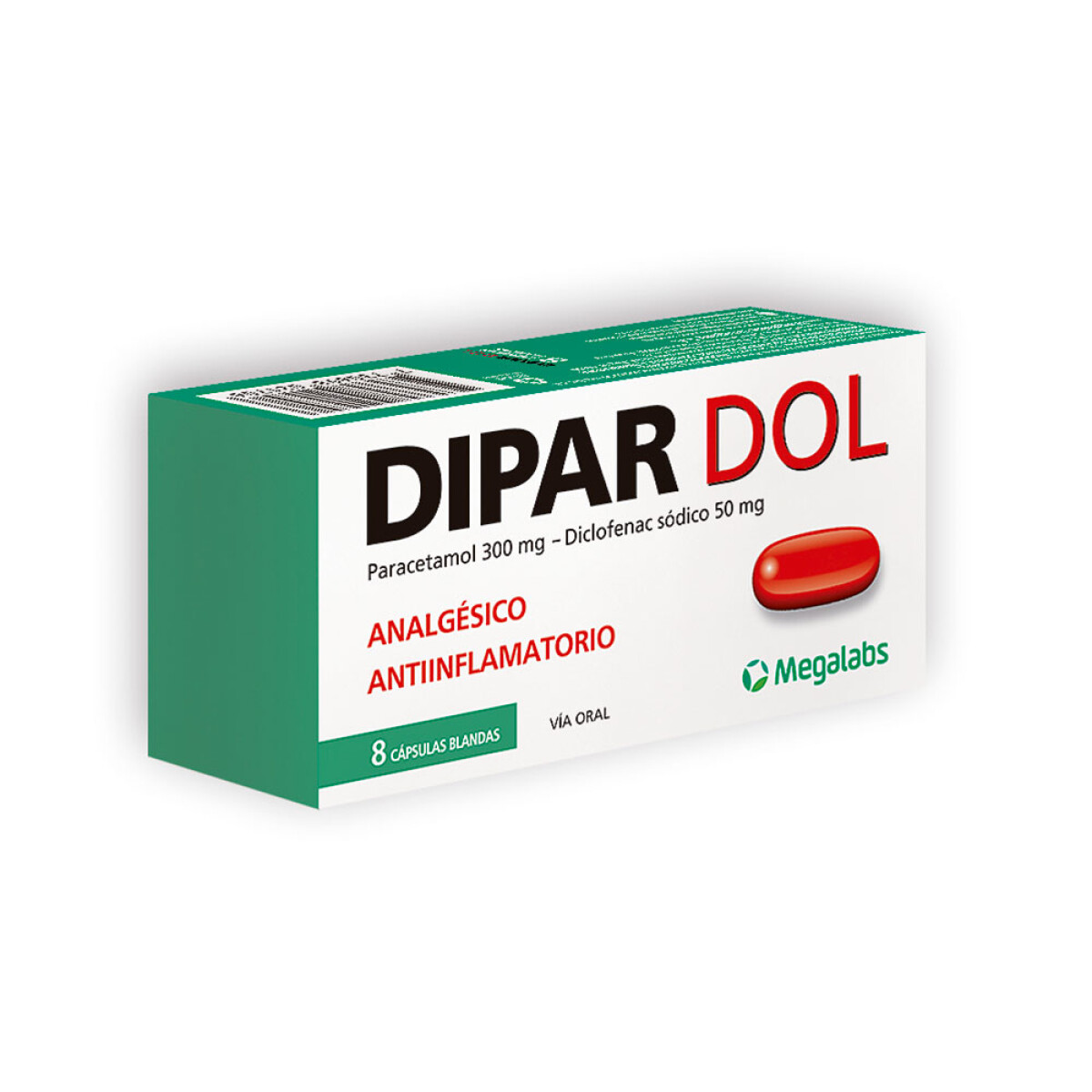 Dipar Dol 300 mg/50 mg 8 Cápsulas Blandas 