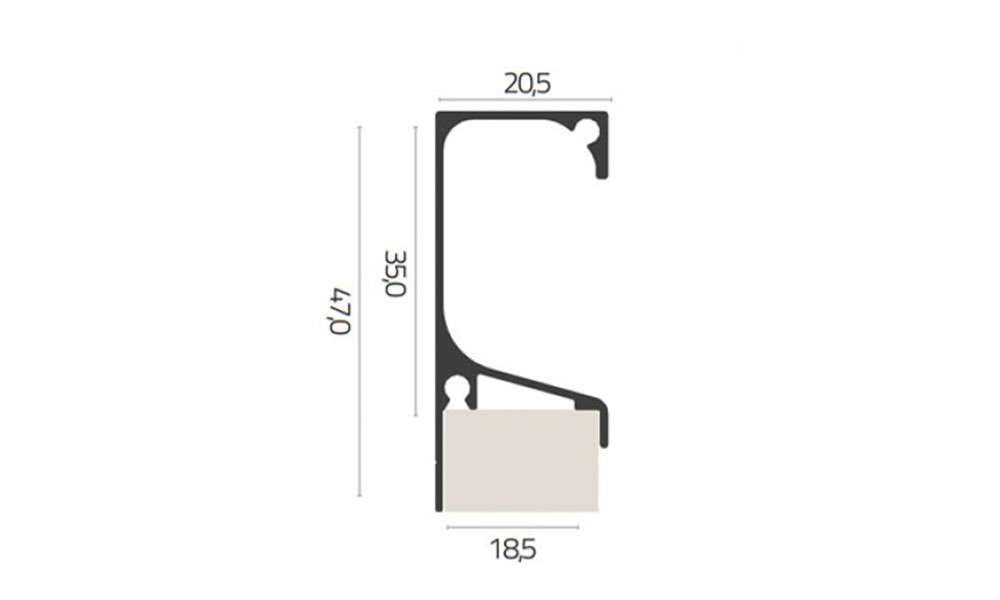 Perfil tirador RM 053 aluminio barra Perfil Tirador Rm 053 Aluminio Barra