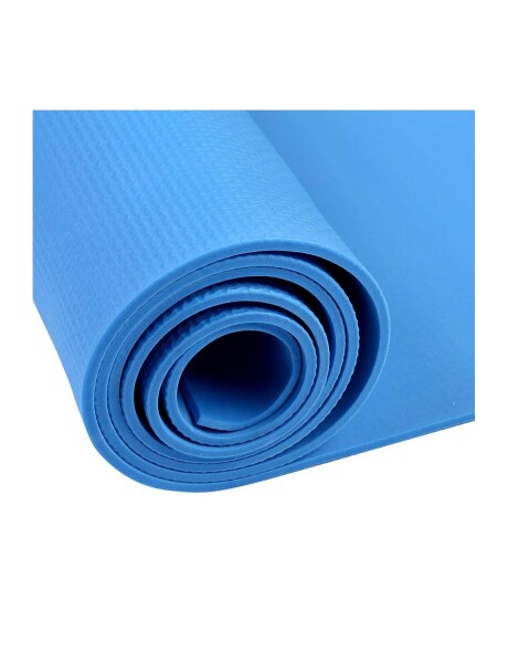 Alfombra Mat de Goma Para Yoga o Pilates Azul