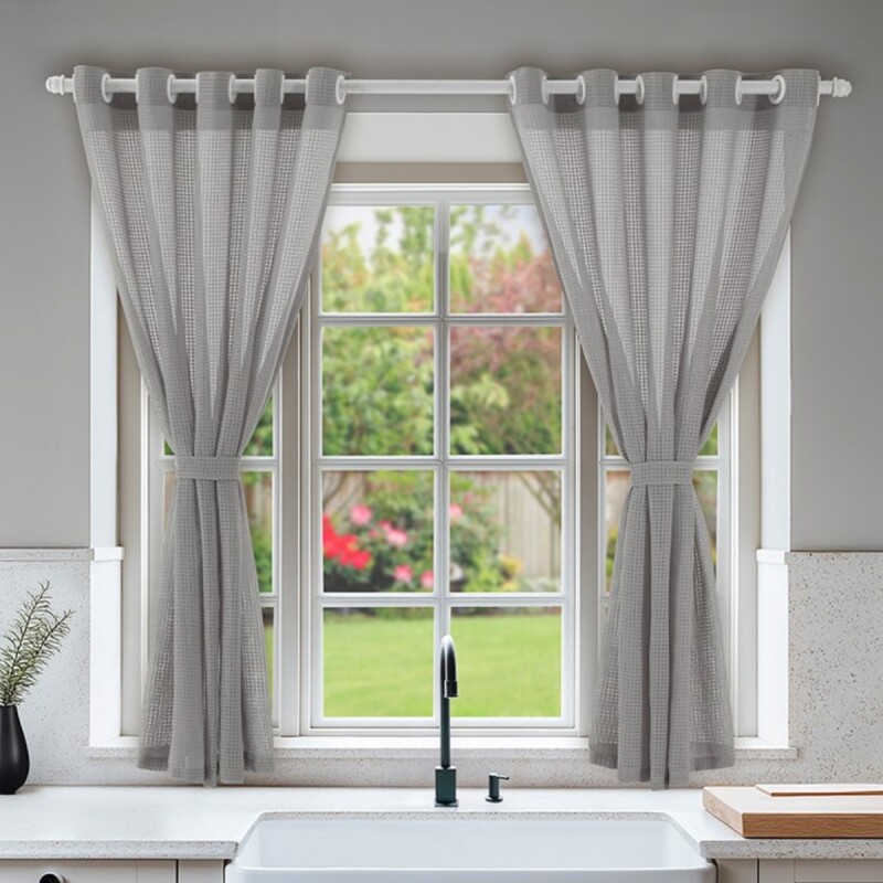 Cortina en Tela Dali set 2 paños 140 x 150 cms GRIS