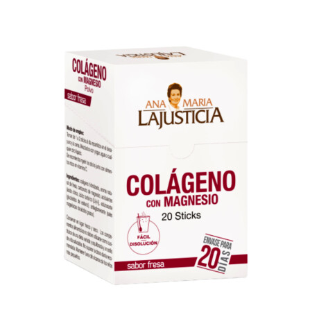 Colágeno con Magnesio Ana María Lajusticia Sabor Frutilla 20 Sobres Colágeno con Magnesio Ana María Lajusticia Sabor Frutilla 20 Sobres