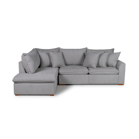 Rinconera Atualitta - Tela Microfibra - Chaise Izquierdo TC1009 (Plata)
