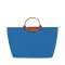 Longchamp -Bolso de viaje Longchamp plegable con cierre y asa corta, Le pliage Azul