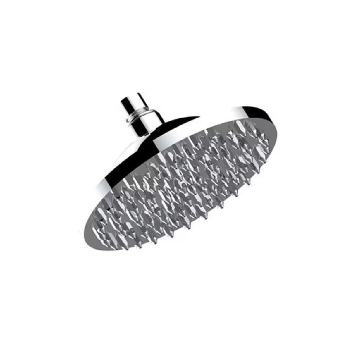 Roseta Redonda Plástico Cromado 6" 