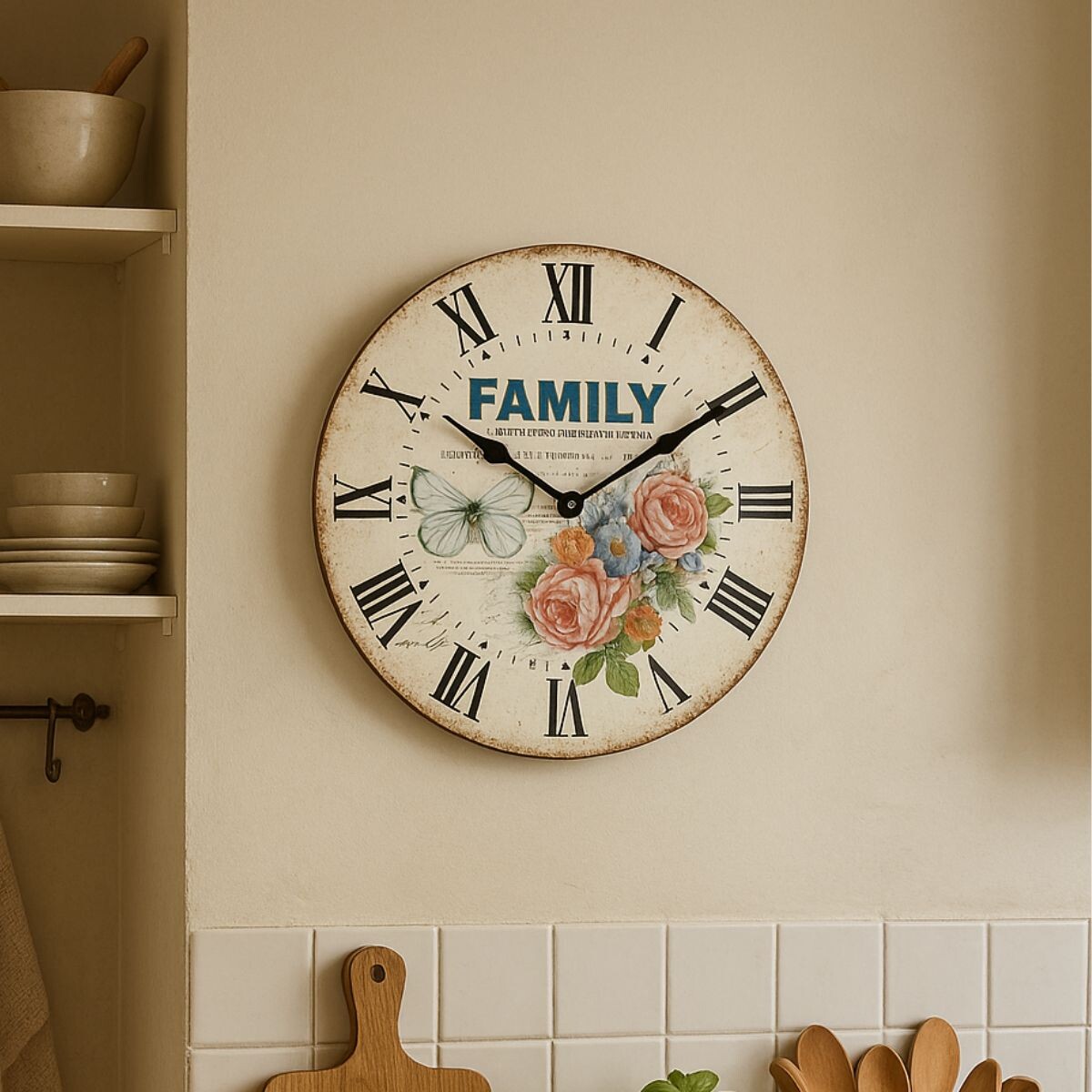 Reloj de pared mdf D28,8x3,5 cm - FAMILY 