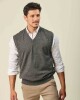 Chaleco Lambswool Escote V Gris